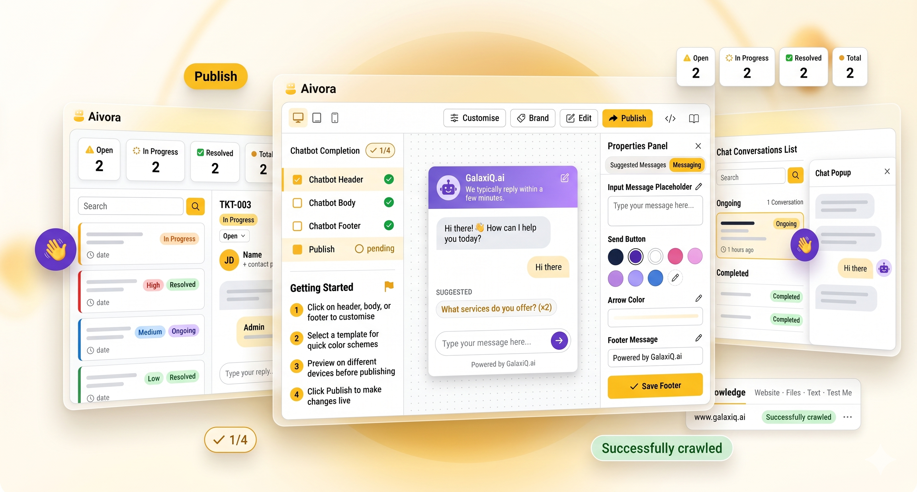 AI Assistant interface automating workflows