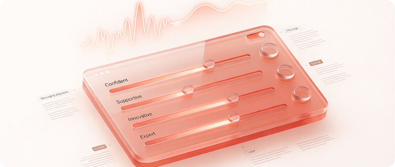 Brand voice analysis across channels in BrandForge